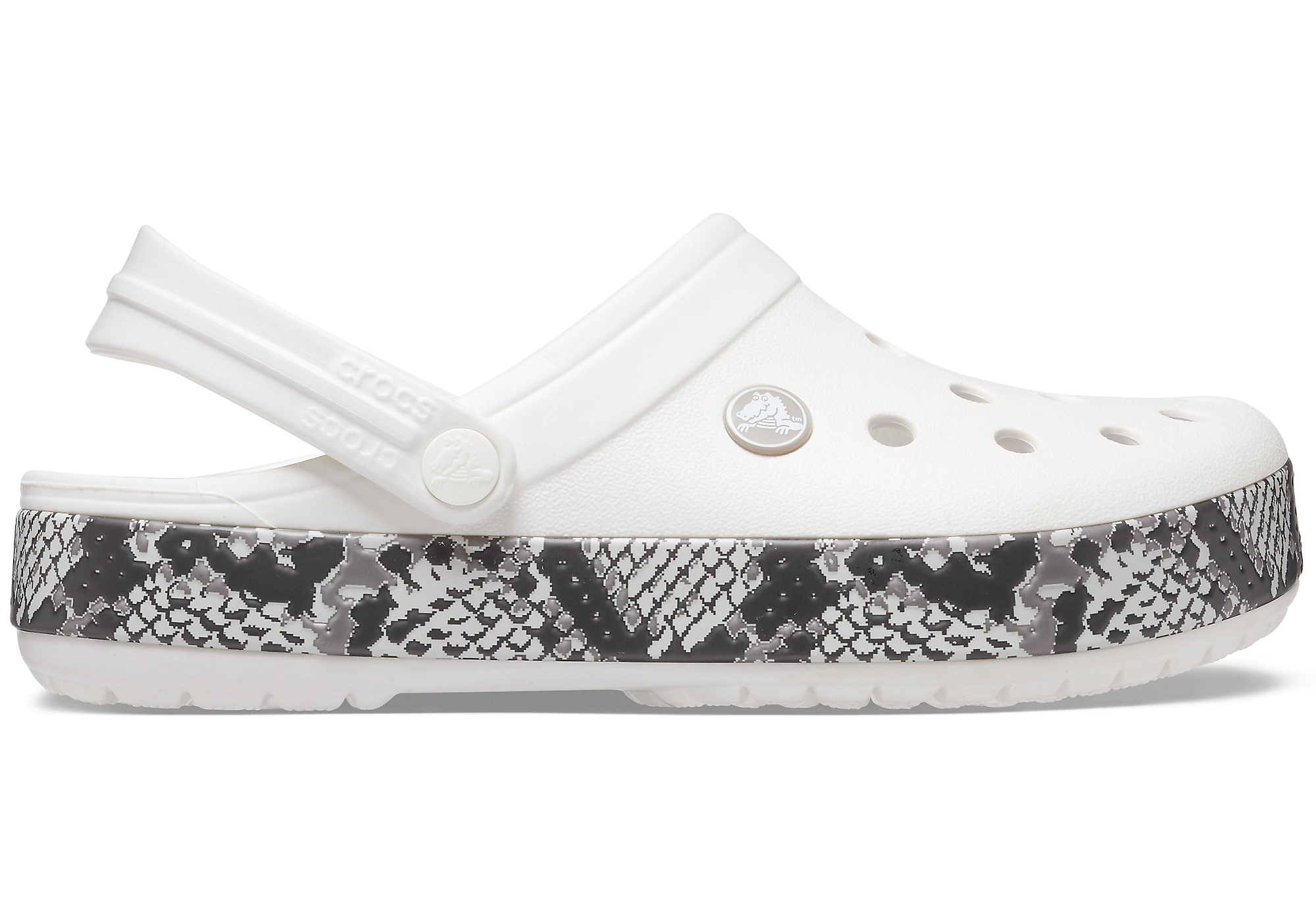 Crocband Snake Print Clog FlipFlop